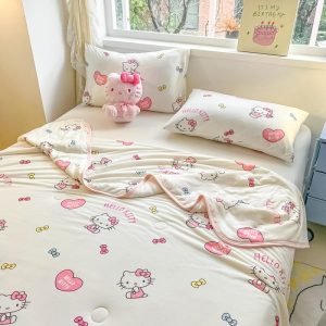 Takaró | Hellokitty Karton A Osztályú Puha, Könnyű Nyári Takaró Diákotthoni Nyári Hűsítő Légkondicionáló Takaró Takaró Takaró